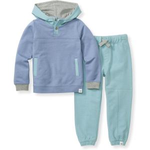imageBurts Bees Baby babyboys Hoodie and Pant Set Top ampamp Bottom Outfit Bundle 100 Organic CottonIndigo Colorblocked Set