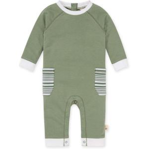 imageBurts Bees Baby babyboys Jumpsuit 100 Organic Cotton Onepiece Short Sleeve Long Sleeve CoverallGreen Bay Pocket