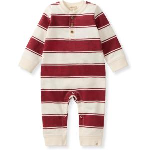 imageBurts Bees Baby babyboys Jumpsuit 100 Organic Cotton Onepiece Short Sleeve Long Sleeve CoverallRugby Peace Stripe
