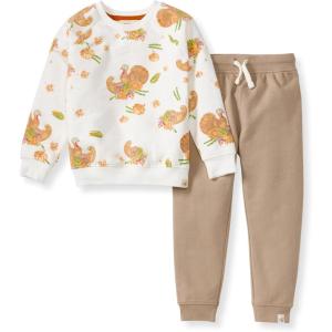 imageBurts Bees Baby babyboys Shirt and Pant Set Long Sleeve Top ampamp Bottom Outfit Bundle 100 Organic CottonHappy Harvest