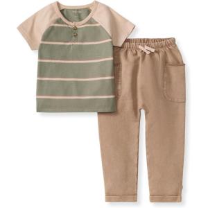 imageBurts Bees Baby babyboys Shirt and Pant Set Top ampamp Bottom Outfit Bundle 100 Organic CottonHolland Stripe