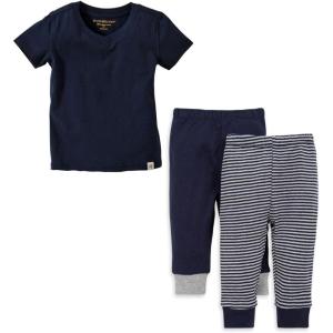 imageBurts Bees Baby babyboys Shirt and Pant Set Top ampamp Bottom Outfit Bundle 100 Organic CottonNavy Top  2pk Pant Set