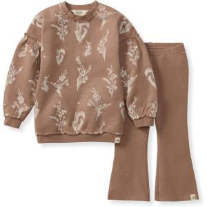 imageBurts Bees Baby babygirls Long Sleeve Top and Pant Set 100 Organic Cotton OutfitLittle Wild Flower