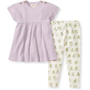 imageBurts Bees Baby babygirls Short Sleeve Top and Leggings Set Outfit Bundle 100 Organic CottonFresh Herbs