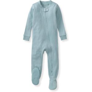imageBurts Bees Baby unisexbaby Honeysoft Sleeper Pajamas Zip Front Nonslip Footed Footie Pjs Organic Cotton ampamp LyocellMountain Blue Thermal