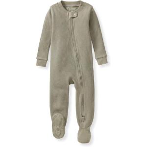 imageBurts Bees Baby unisexbaby Honeysoft Sleeper Pajamas Zip Front Nonslip Footed Footie Pjs Organic Cotton ampamp LyocellTranquility Thermal
