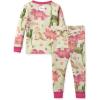 imageBurts Bees Baby Girls Pajamas 2Piece Long Sleeve Tee and Pants Organic Cotton PJ SetMega Dino Friends
