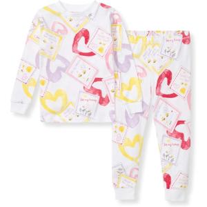 imageBurts Bees Baby Girls Pajamas 2Piece Long Sleeve Tee and Pants Organic Cotton PJ SetBee Mine