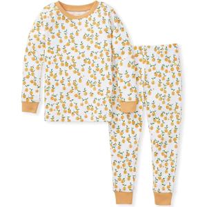 imageBurts Bees Baby Girls Pajamas 2Piece Long Sleeve Tee and Pants Organic Cotton PJ SetFreshly Picked Oranges