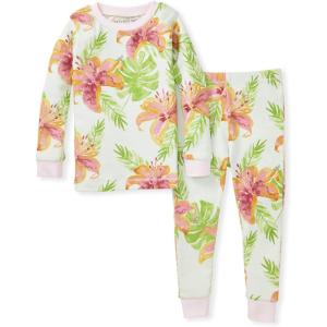 imageBurts Bees Baby Girls Pajamas 2Piece Long Sleeve Tee and Pants Organic Cotton PJ SetLily Oasis