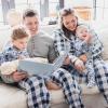 imageBurts Bees Baby and Family Matching Holiday Organic Cotton PajamasFrozen Plaid