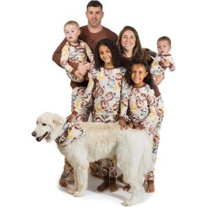 imageBurts Bees Baby and Family Matching Holiday Organic Cotton PajamasBrown