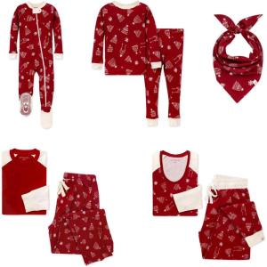 imageBurts Bees Baby and Family Matching Holiday Organic Cotton PajamasHats Off