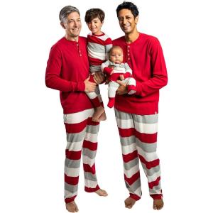 imageBurts Bees Baby and Family Matching Holiday Organic Cotton PajamasJumbo Multi Stripe