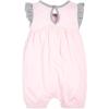 imageBurts Bees Baby Baby Girls Romper  100 Organic Cotton OnePiece Shortall Girl Outfit for Sizes Newborn to 24 MonthsBlossom Multi Stripe