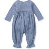 imageBurts Bees Baby babygirls Jumpsuit 100 Organic Cotton Onepiece Long Sleeve Quilted Outfit CoverallDusty Indigo