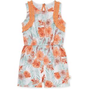 imageBurts Bees Baby Baby Girls Romper  100 Organic Cotton OnePiece Shortall Girl Outfit for Sizes Newborn to 24 MonthsCoastal Floral