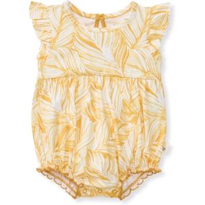 imageBurts Bees Baby Baby Girls Romper  100 Organic Cotton OnePiece Shortall Girl Outfit for Sizes Newborn to 24 MonthsLeafy Jungle