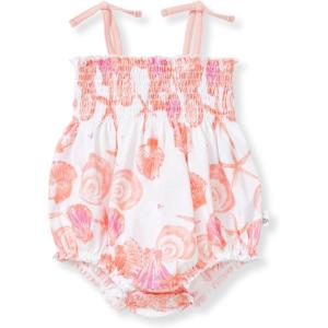imageBurts Bees Baby Baby Girls Romper  100 Organic Cotton OnePiece Shortall Girl Outfit for Sizes Newborn to 24 MonthsSwirly Seashells