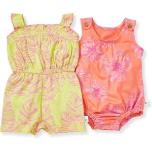 imageBurts Bees Baby Baby Girls Romper  100 Organic Cotton OnePiece Shortall Girl Outfit for Sizes Newborn to 24 MonthsTransparent Jungle