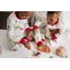 imageBurts Bees Baby Girls Organic Cotton Sleep and Play Footed PajamasHoliday Hands