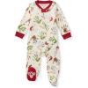 imageBurts Bees Baby Girls Organic Cotton Sleep and Play Footed PajamasHoliday Hands