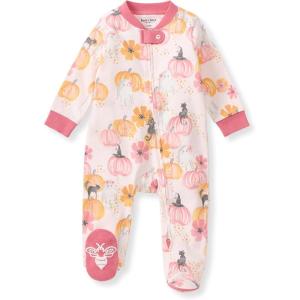 imageBurts Bees Baby Girls Organic Cotton Sleep and Play Footed PajamasMagical Pumpkins
