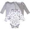 imageBurts Bees Baby Unisex Baby 3Pack Long Sleeve Bodysuits 100 Organic CottonAbeec