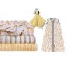 imageBurts Bees Baby Unisex Baby Gift Set  Beekeeper Wearable Blanket 3Pack Muslin Swaddle Blankets ampamp Plush Bee Organic Cotton Essentials BundleGiraffes