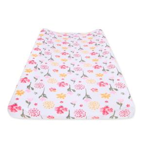 imageBurts Bees Baby  Changing Pad Cover 100 Organic Jersey Cotton Changing Pad Liner for Standard 16 x 32 Inch Changing MatsFlorals