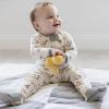 imageBurts Bees Baby babyboys Sleeper Pjs 100 Organic Cotton Onepiece Footie Zip Up Jumpsuit Snug Fit PajamasA Bee CStripe