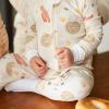 imageBurts Bees Baby babyboys Sleeper Pjs 100 Organic Cotton Onepiece Footie Zip Up Jumpsuit Snug Fit PajamasEggs  Coffee