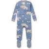 imageBurts Bees Baby babyboys Sleeper Pjs 100 Organic Cotton Onepiece Footie Zip Up Jumpsuit Snug Fit PajamasPolar Mountain Blue