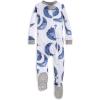 imageBurts Bees Baby babyboys Sleeper Pjs 100 Organic Cotton Onepiece Footie Zip Up Jumpsuit Snug Fit PajamasIndigo Hello Moon