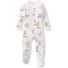 imageBurts Bees Baby babyboys Sleeper Pjs 100 Organic Cotton Onepiece Footie Zip Up Jumpsuit Snug Fit PajamasJungle Gym