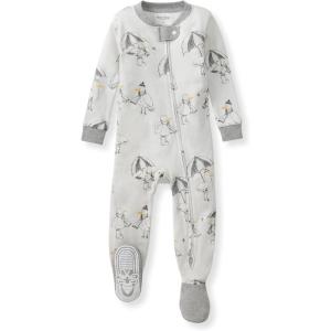 imageBurts Bees Baby babyboys Sleeper Pjs 100 Organic Cotton Onepiece Footie Zip Up Jumpsuit Snug Fit PajamasSilly Seagulls