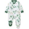 imageBurts Bees Baby Girls Organic Cotton Sleep and Play Footed PajamasHappy Go Lucky