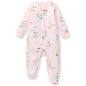 imageBurts Bees Baby Girls Organic Cotton Sleep and Play Footed PajamasKarate Creatures