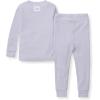 imageBurts Bees Baby Honeysoft Waffle Thermal Pajamas  Organic Cotton ampamp Lyocell Blend Breathable Buttery Soft Snug Fit Sizes 12M12Y Purple Lilac
