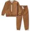 imageBurts Bees Baby babyboys Shirt and Pant Set Long Sleeve Top ampamp Bottom Outfit Bundle 100 Organic CottonAcid Wash Football