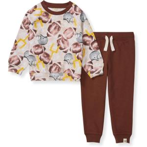 imageBurts Bees Baby babyboys Shirt and Pant Set Long Sleeve Top ampamp Bottom Outfit Bundle 100 Organic CottonFootball Season