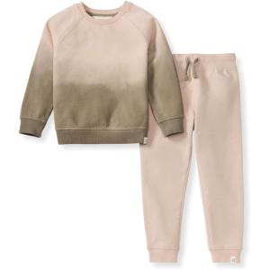 imageBurts Bees Baby babyboys Shirt and Pant Set Long Sleeve Top ampamp Bottom Outfit Bundle 100 Organic CottonSoft Mocha Dip Dye