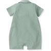 imageBurts Bees Baby babyboys Polo Rompers 100 Organic Cotton Onepiece Coverall and Layette SetJade Stone