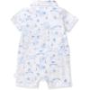 imageBurts Bees Baby babyboys Polo Rompers 100 Organic Cotton Onepiece Coverall and Layette SetSantorini