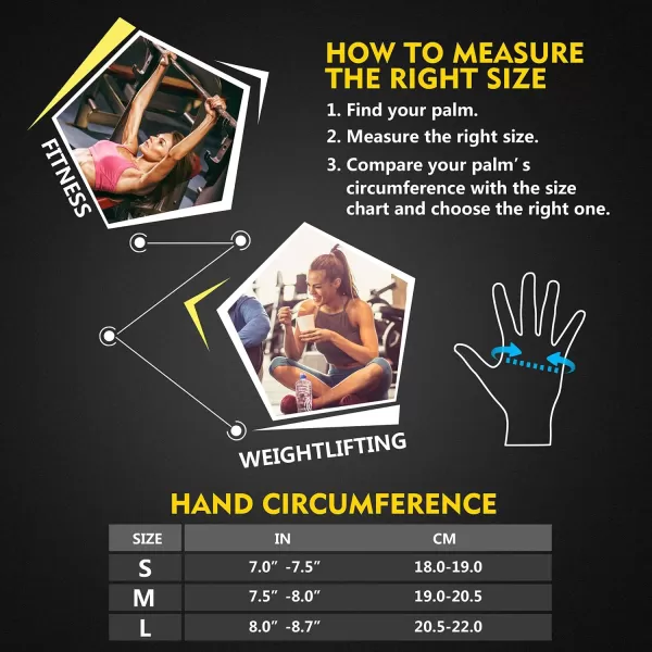 ihuan Breathable Weight Lifting Gloves: Fingerless Workout Gym Gloves with Wrist Support | Enhance Palm Protection | Extra Grip for Fitness | Lifting | Training | Rowing | Pull-ups