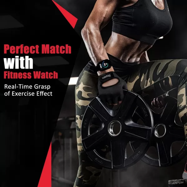 ihuan Lightweight Breathable Workout Gloves - Partition Palm Protection Gym Gloves | Enhance Grip Weight Lifting Gloves for Exercise | Fitness | Cycling Men &amp; Women