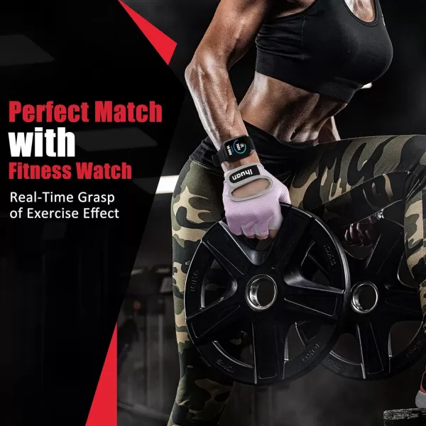 ihuan Lightweight Breathable Workout Gloves - Partition Palm Protection Gym Gloves | Enhance Grip Weight Lifting Gloves for Exercise | Fitness | Cycling Men &amp; Women