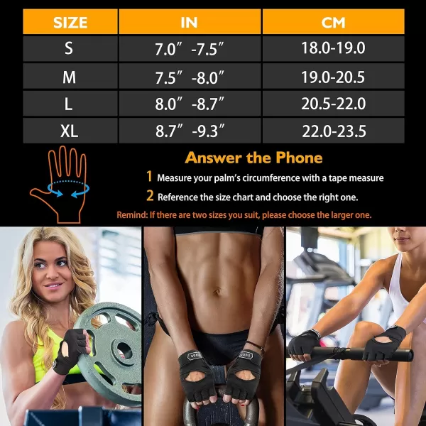ihuan New Breathable Workout Gloves for Women &amp; Men - No More Sweaty &amp; Full Palm Protection Gym Exercise, Fitness, Weightlifting, Pull-ups, Deadlifting, Rowing