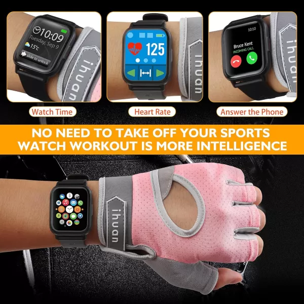 ihuan New Breathable Workout Gloves for Women &amp; Men - No More Sweaty &amp; Full Palm Protection Gym Exercise, Fitness, Weightlifting, Pull-ups, Deadlifting, Rowing