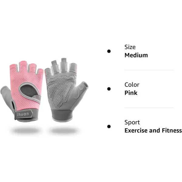 ihuan New Breathable Workout Gloves for Women &amp; Men - No More Sweaty &amp; Full Palm Protection Gym Exercise, Fitness, Weightlifting, Pull-ups, Deadlifting, Rowing